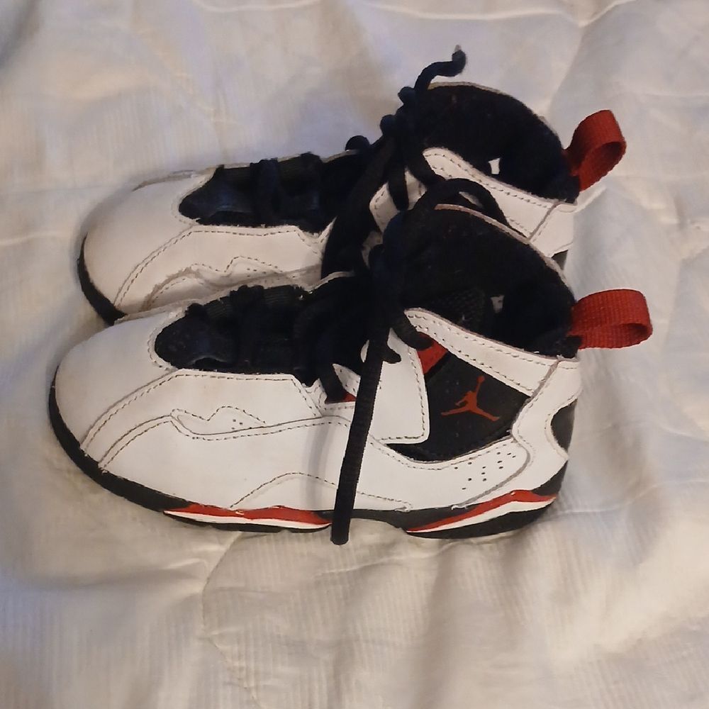 Kids White and Black Sneakers